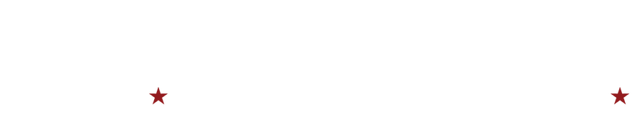 Mason logo elongated white with red stars